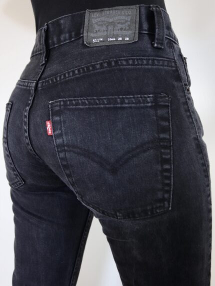 vintage levi's 511 jeans in black size xs-s