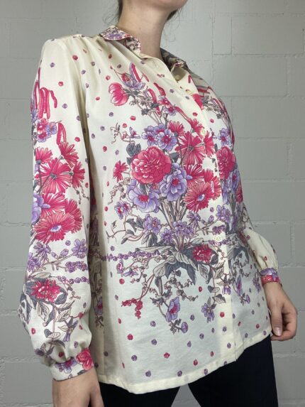 romantic floral vintage blouse