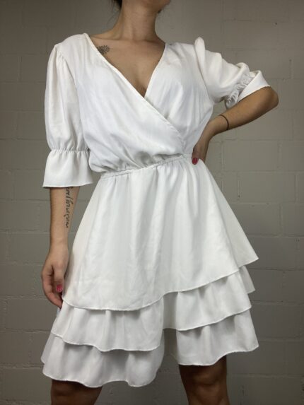 romantic preloved white dress