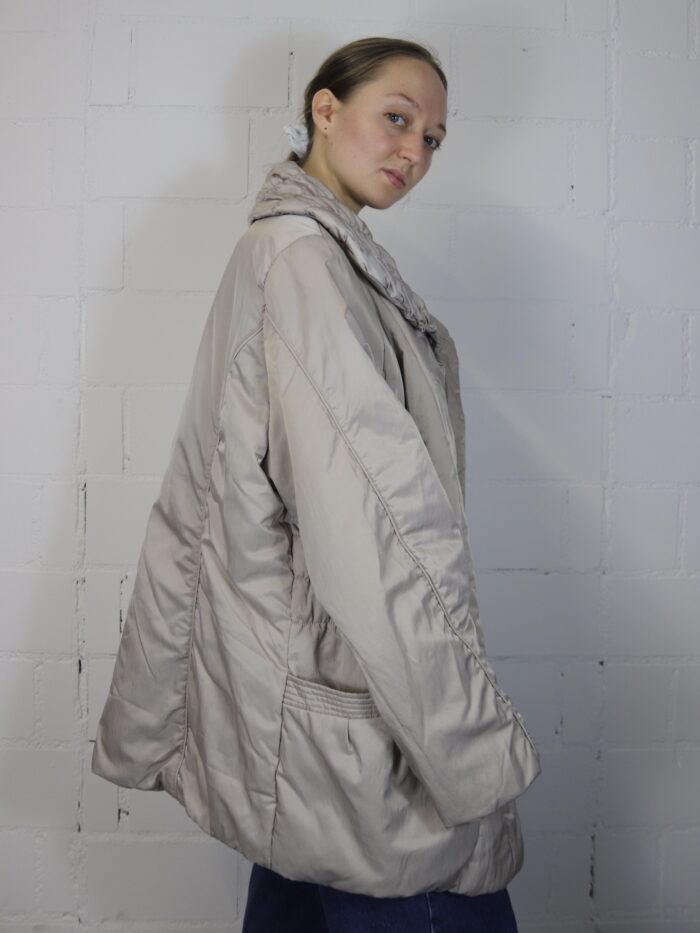 Vintage Pufferjacke/-mantel in Crème | M-L – Bild 3