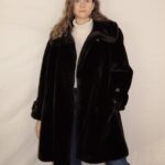 Dunkelbraune Vintage Fake Felljacke | M-L