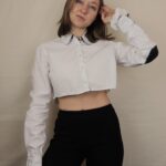 Upcycelt Vintage Hemd mit Scrunchie | XS