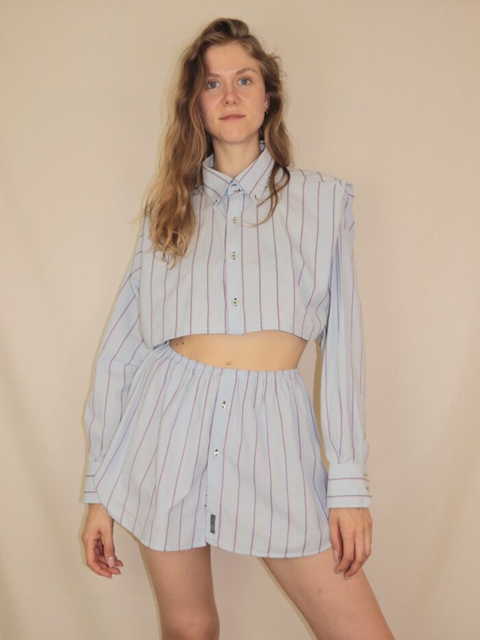 Tommy Hilfiger Upcycelt Zweiteiler Set in blau | M – Bild 5