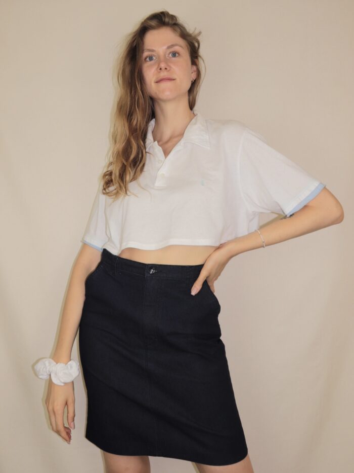 Upcycelt Yves Saint Laurent Top mit Scrunchie | M – Bild 4