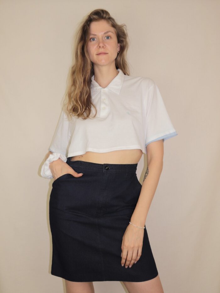 Upcycelt Yves Saint Laurent Top mit Scrunchie | M – Bild 3
