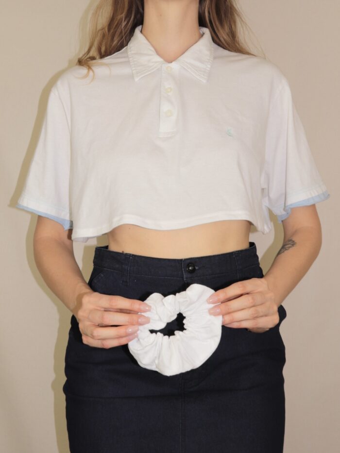 Upcycelt Yves Saint Laurent Top mit Scrunchie | M – Bild 5