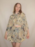 Handgemachtes Upcycling-Set für Damen – Rock und Oberteil aus Männerhemd, nachhaltig & sommerlich.