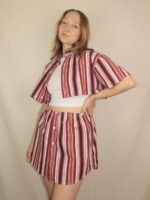 Handgemachtes Upcycling-Set für Damen – Rock und Oberteil aus Männerhemd, nachhaltig & sommerlich.