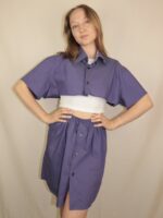 Upcycelt Zweiteiler Set in violett | XS-S – Bild 3