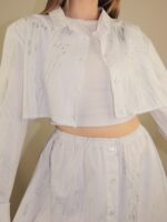 ELLi Upcycelt Zweiteiler Set in weiss | XS-S – Bild 8