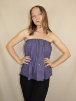 Upcycelt Zweiteiler Set in violett | XS-S – Bild 2