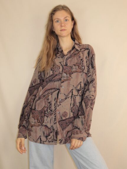 Crazy Vintage-Hemd mit ausgefallenem Muster
