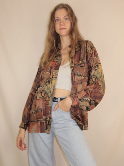 Crazy Vintage-Hemd mit ausgefallenem Muster