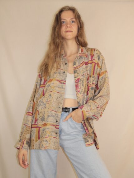 Crazy Vintage-Hemd mit ausgefallenem Muster