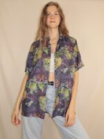 Crazy Vintage Seiden Hemd | M – Bild 2