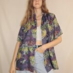 Crazy Vintage Seidenhemd mit ausgefallenem Muster