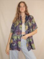 Crazy Vintage Seidenhemd mit ausgefallenem Muster