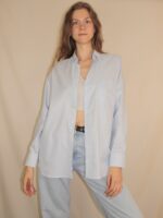 Upcycelt Bluse mit betonten Schultern | S-M – Bild 2