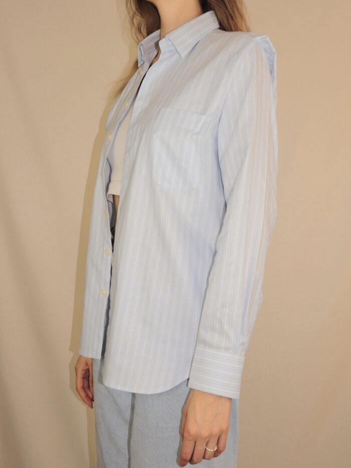 Upcycelt Bluse mit betonten Schultern | S-M – Bild 4