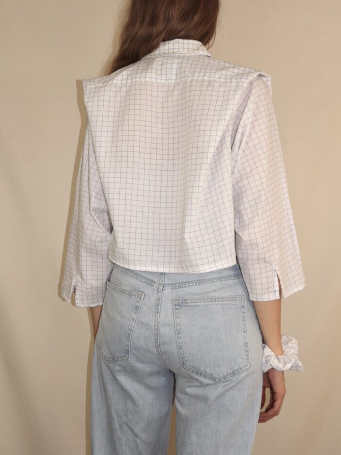 Upcycelt Bluse mit Scrunchie | M-L – Bild 5