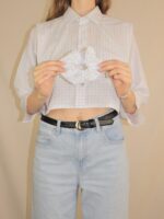 Upcycelt Bluse mit Scrunchie | M-L – Bild 7