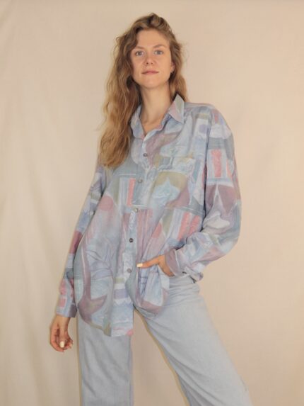 Crazy Vintage-Hemd mit ausgefallenem Muster