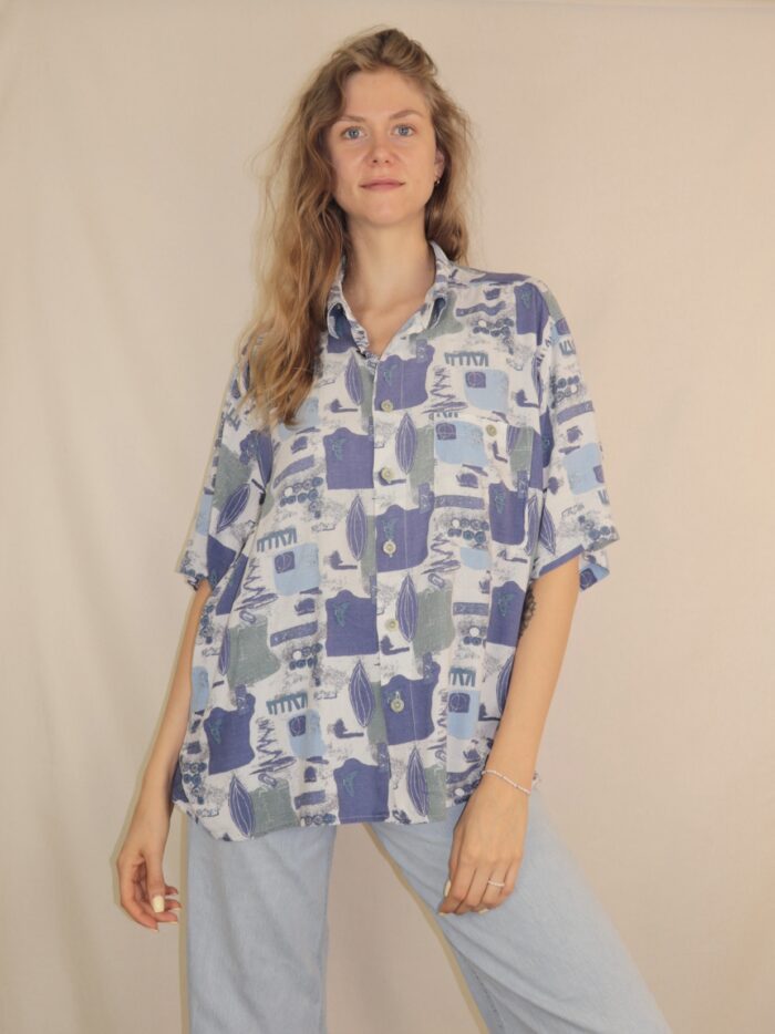 Crazy Vintage-Hemd mit ausgefallenem Muster
