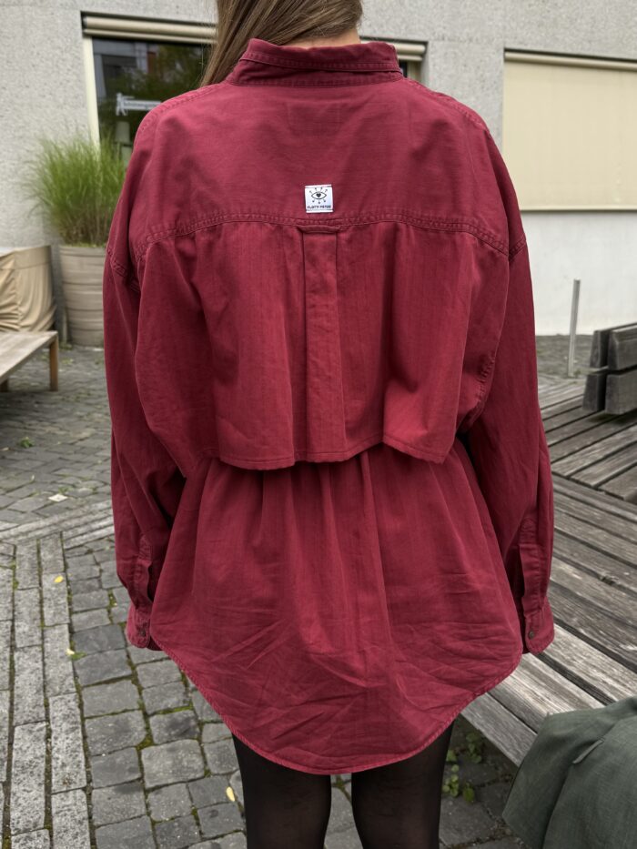 Upcycelt Zweiteiler Set in dunkelrot | M-L – Bild 6