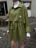 Upcycelt Zweiteiler Chaps Set in grün | M-L – Bild 5