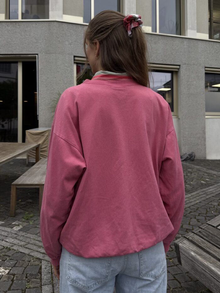 Pinker Vintage Lacoste Pullover | M-L – Bild 5