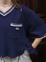 Upcycelt Lacoste Polo Shirt | S-M – Bild 5