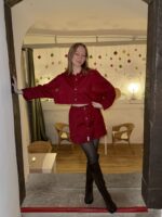 Upcycelt Tommy Hilfiger Zweiteiler Set in dunkelrot | S-M – Bild 5