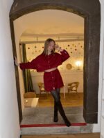 Upcycelt Tommy Hilfiger Zweiteiler Set in dunkelrot | S-M – Bild 3