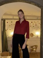 Upcycelt Vintage Bluse mit Scrunchie | M – Bild 6