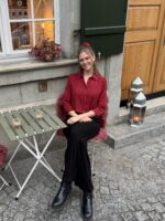 Upcycelt Vintage Bluse mit Scrunchie | M – Bild 7