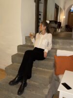 Upcycelt Tommy Hilfiger Vintage Bluse mit Scrunchie | M-L – Bild 8