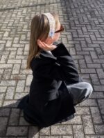 Handmade Stirnband - beige/braun mustrig – Bild 5