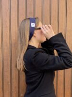 Handmade Stirnband - blau – Bild 3