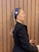 Handmade Stirnband - blau – Bild 5