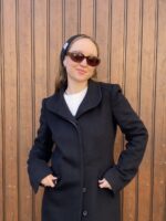 Handmade Stirnband - schwarz samtig – Bild 2