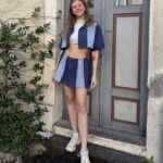 Upcycelt Vintage-Set – Gekürztes Oberteil & Rock