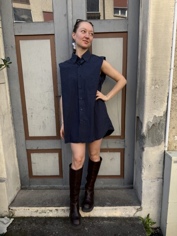 Upcyceltes, gekürztes Hemd, nachhaltige Mode