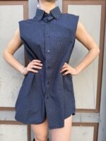 Upcycelt Vintage Bluse/Kleid | S-M – Bild 2
