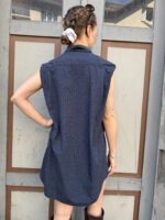 Upcycelt Vintage Bluse/Kleid | S-M – Bild 3