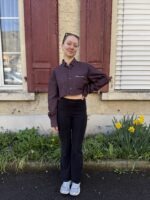 Upcycelt Bluse mit Scrunchie | M – Bild 3