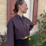 Upcycelt Bluse mit Scrunchie | M