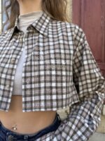 Upcycelt Vintage Bluse mit Scrunchie | M – Bild 5