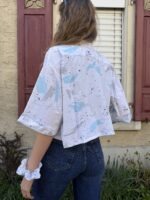 Upcycelt Vintage Bluse mit Scrunchie | M-L – Bild 4