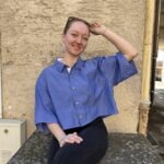 Upcyceltes, gekürztes Hemd, nachhaltige Mode