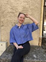 Upcyceltes, gekürztes Hemd, nachhaltige Mode